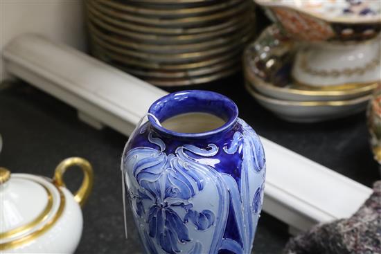 A Moorcroft Florian ware Iris vase, c.1900, H.21.8cm